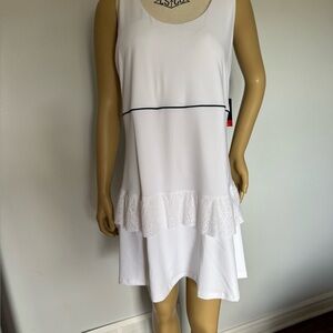Puma White Sleeveless dress  with Black Trim